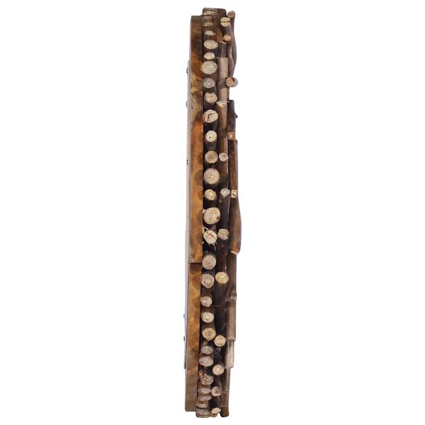 vidaXL Wall Mirror 60 cm Teak Round