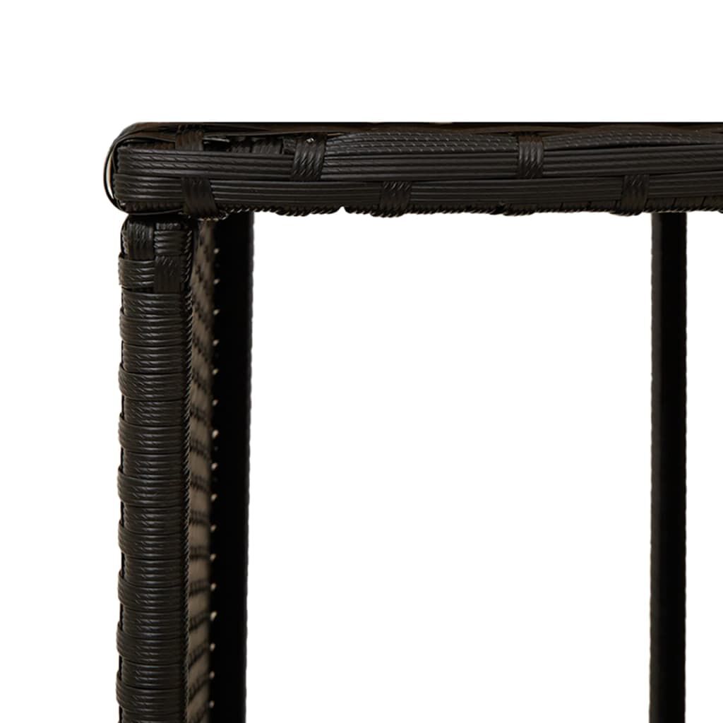 vidaXL Hot Tub Surround Black Poly Rattan and Solid Wood Acacia