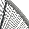 vidaXL Outdoor Rocking Moon Chair Grey Poly Rattan
