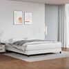 vidaXL Box Spring Bed Frame White California King Faux Leather (US Only)