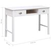 vidaXL Writing Desk White 110x45x76 cm Wood