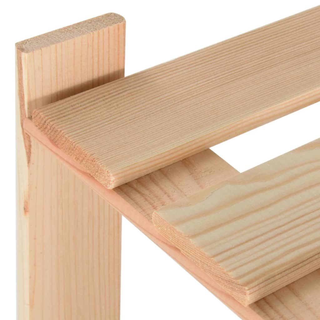 vidaXL 3-Tier Storage Rack 60x28.5x90 cm Solid Pinewood