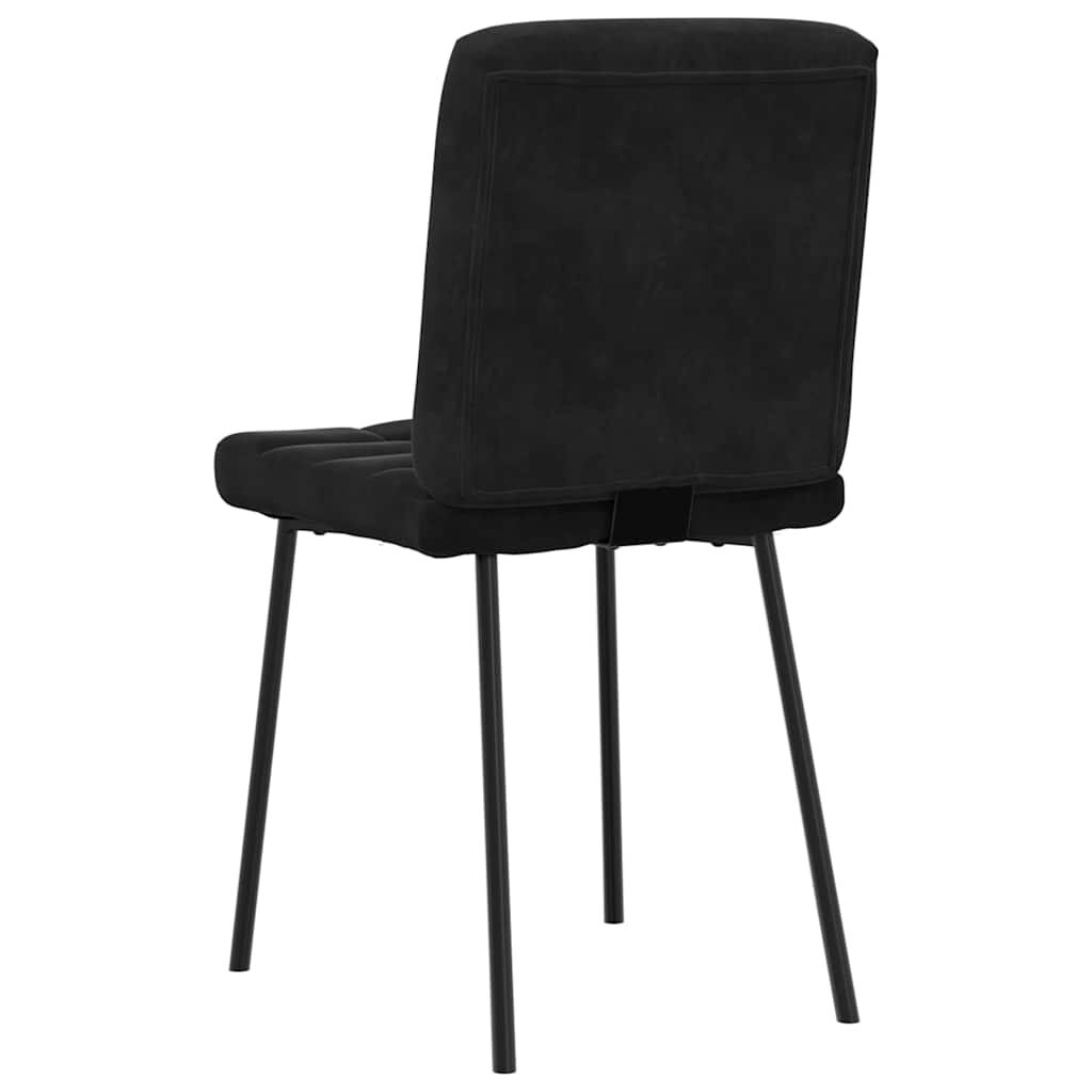 vidaXL Dining Chairs 2 pcs Black Velvet