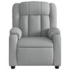 vidaXL Electric Massage Recliner Chair Light Grey Fabric