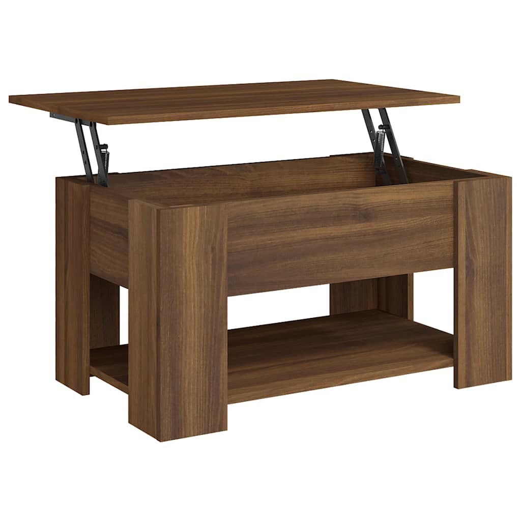 vidaXL Coffee Table Brown Oak 79x49x41 cm Engineered Wood