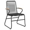 vidaXL 5 Piece Garden Dining Set Black PVC Rattan