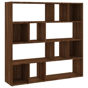 vidaXL Book Cabinet/Room Divider Brown Oak 105x24x102 cm
