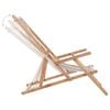 vidaXL Folding Beach Chair Fabric and Wooden Frame Multicolour