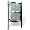 vidaXL Black Single Door Fence Gate 100x125 cm