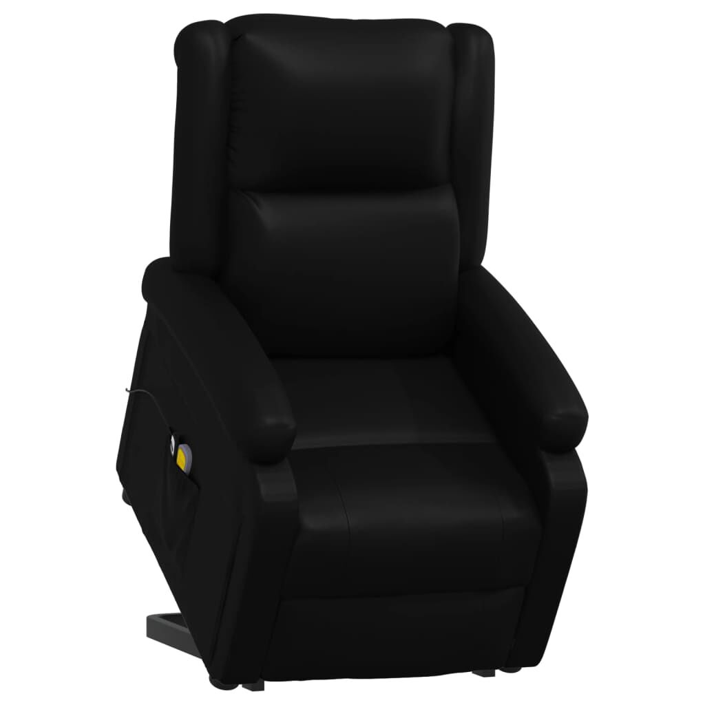 vidaXL Stand up Massage Chair Black Faux Leather