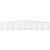 vidaXL Arched Gabion Baskets 4 pcs 400x30x60/80 cm Galvanised Iron