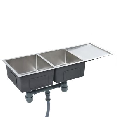 vidaXL Handmade Kitchen Sink Stainless Steel