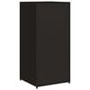 vidaXL Garden Storage Cabinet Black 55x55x111 cm Poly Rattan