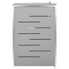 vidaXL Triple Wheelie Bin Shed 207x77.5x112.5 cm Stainless Steel