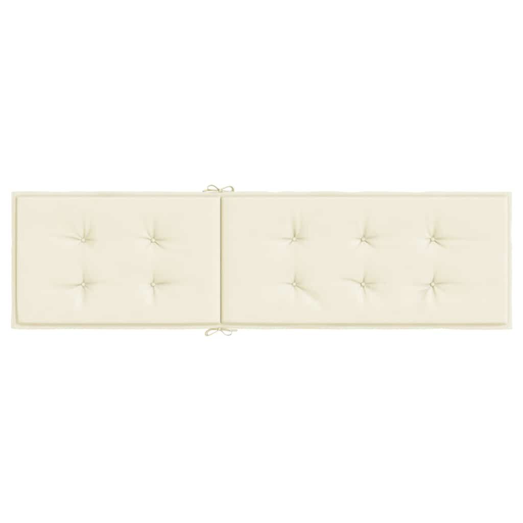vidaXL Deck Chair Cushion Cream (75+105)x50x4 cm