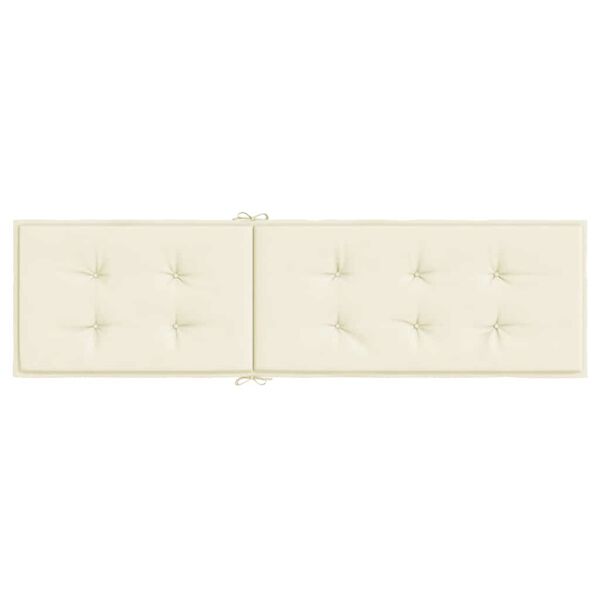 vidaXL Deck Chair Cushion Cream (75+105)x50x4 cm