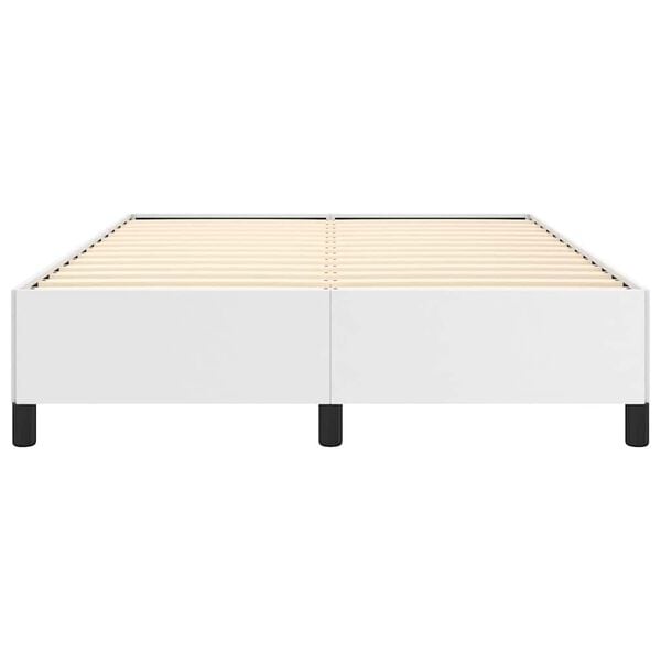 vidaXL Bed Frame without Mattress White 137x190 cm Full Faux Leather