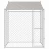 vidaXL Dog Cage Silver 200 x 200 x 258 cm Steel and PE