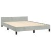 vidaXL Bed Frame without Mattress Light Grey Queen Velvet