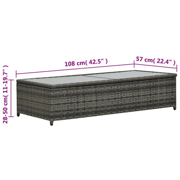 vidaXL 4 Piece Garden Lounge Set with Cushions Poly Rattan Anthracite