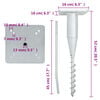 vidaXL In-Ground Parasol Base with Rod 16x16x52 cm Steel