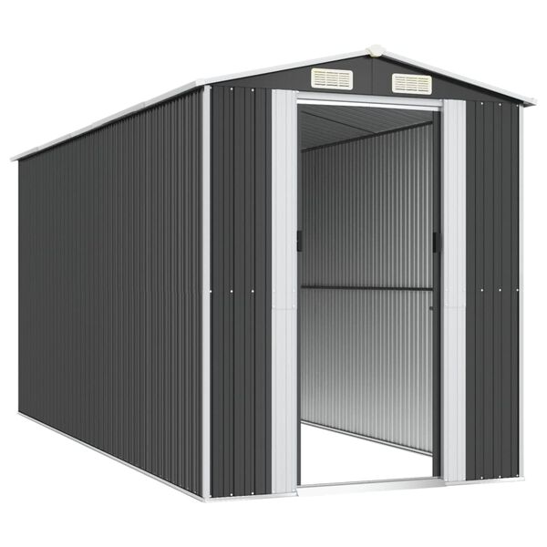 vidaXL Garden Shed Anthracite 192x440x223 cm Galvanised Steel