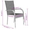 vidaXL 3 Piece Garden Dining Set Brown and Black