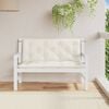 vidaXL Garden Bench Cushions 2 pcs Melange Cream 120x50x7 cm Fabric