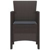 vidaXL Garden Chair 2 pcs Brown 53 x 49 x 85 cm PP