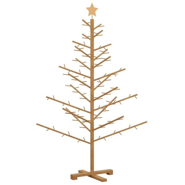 vidaXL Wooden Christmas Tree with Stand Brown 150 cm Solid pine wood
