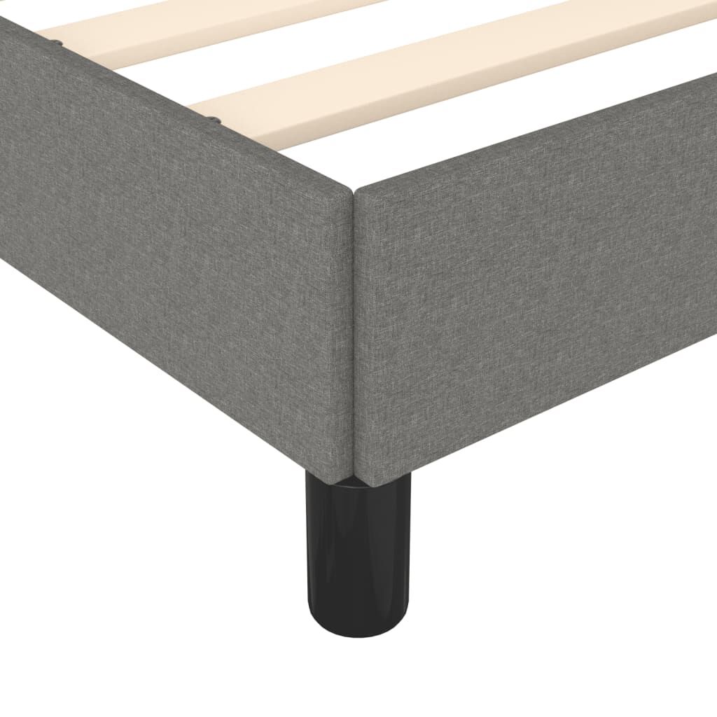 vidaXL Bed Frame without Mattress Dark Grey 100x203 cm Twin XL Fabric