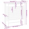 vidaXL MDF Radiator Cover Black 78 cm