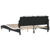vidaXL Bed Frame with LED without Mattress "Zadar" Black and White 152x203 cm