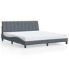 vidaXL Bed Frame without Mattress "Hanko" Dark Grey 183x213 cm Velvet