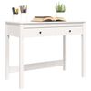 vidaXL Desk with Drawers White 100x50x78 cm Solid Wood Pine