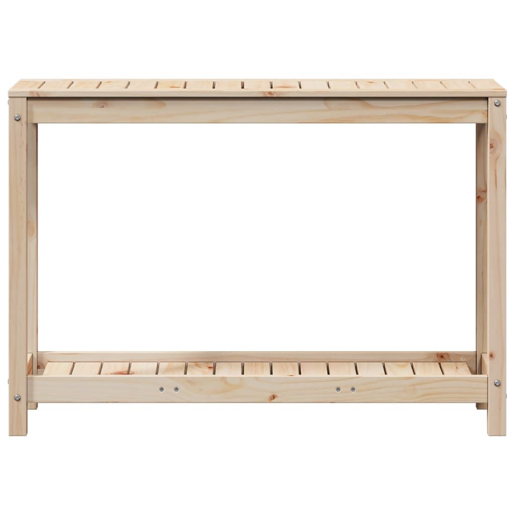 vidaXL Potting Table with Shelf 108x35x75 cm Solid Wood Pine
