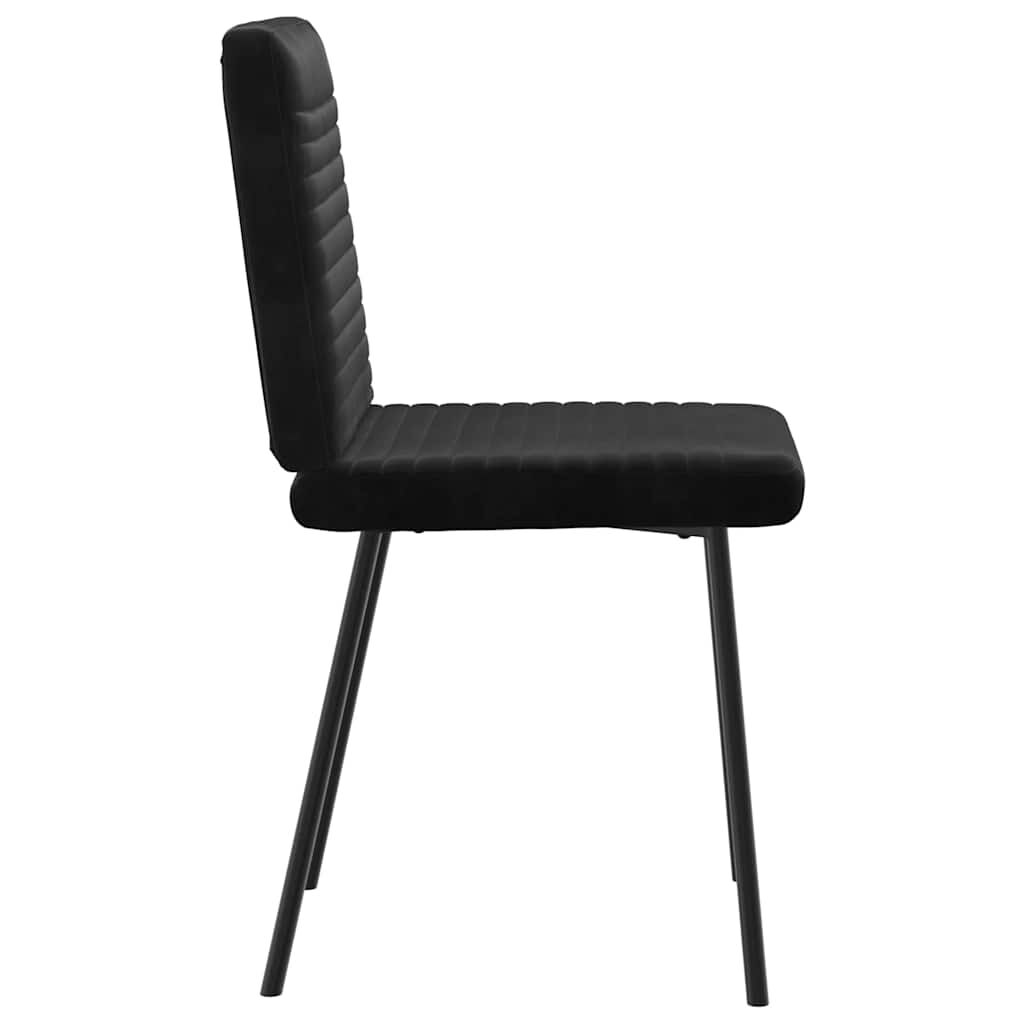 vidaXL Dining Chairs 2 pcs Black Velvet