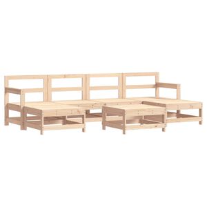 vidaXL 7 Piece Garden Lounge Set Solid Wood Pine