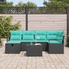vidaXL Garden Sofa Set with Cushion with Storage Poly Rattan