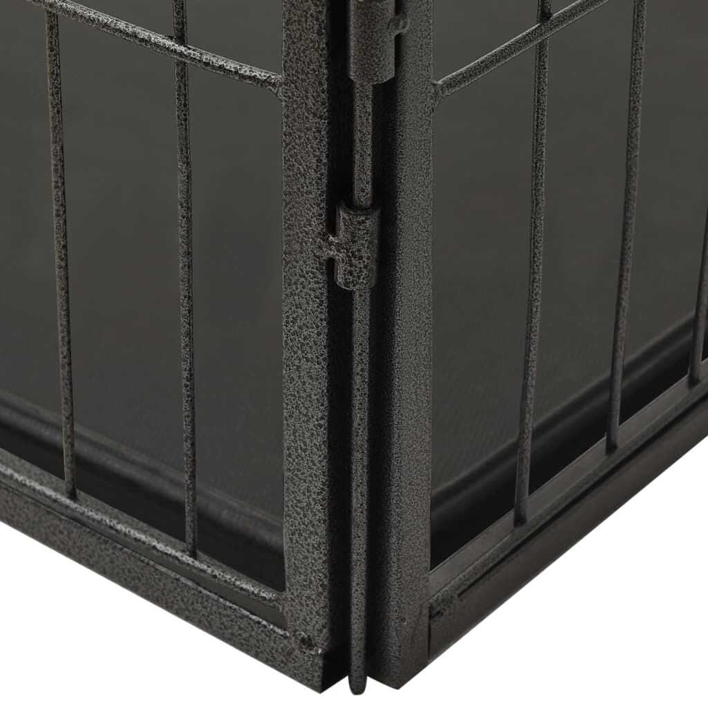 vidaXL Puppy Playpen Steel 91.5x59x61 cm