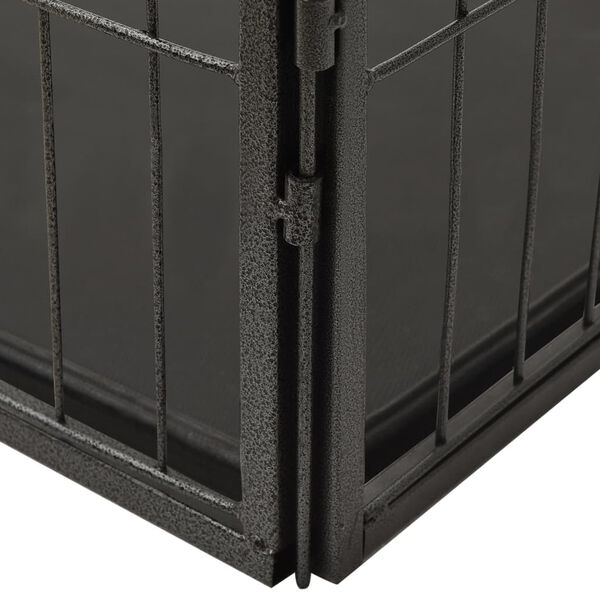 vidaXL Puppy Playpen Steel 91.5x59x61 cm