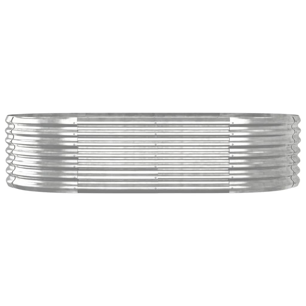 vidaXL Garden Raised Bed Powder-coated Steel 152x80x36 cm Silver
