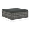 vidaXL 13 Piece Garden Lounge Set with Cushions Poly Rattan grey