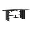 vidaXL Garden Dining Set with Cushion 9 pcs Black Poly Rattan
