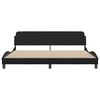 vidaXL Bed Frame "Dover" Black 193x203 cm Faux Leather