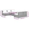 vidaXL 6 Piece Garden Lounge Set with Cushions Poly Rattan Grey