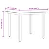 vidaXL Garden Table Black 80x80x74 cm Aluminium and Glass