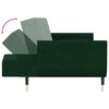 vidaXL 2-Seater Sofa Bed with Two Pillows Dark Green Velvet