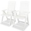 vidaXL 3 Piece Bistro Set Plastic White