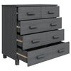 vidaXL Sideboard HAMAR Dark Grey 79x40x80 cm Solid Wood Pine